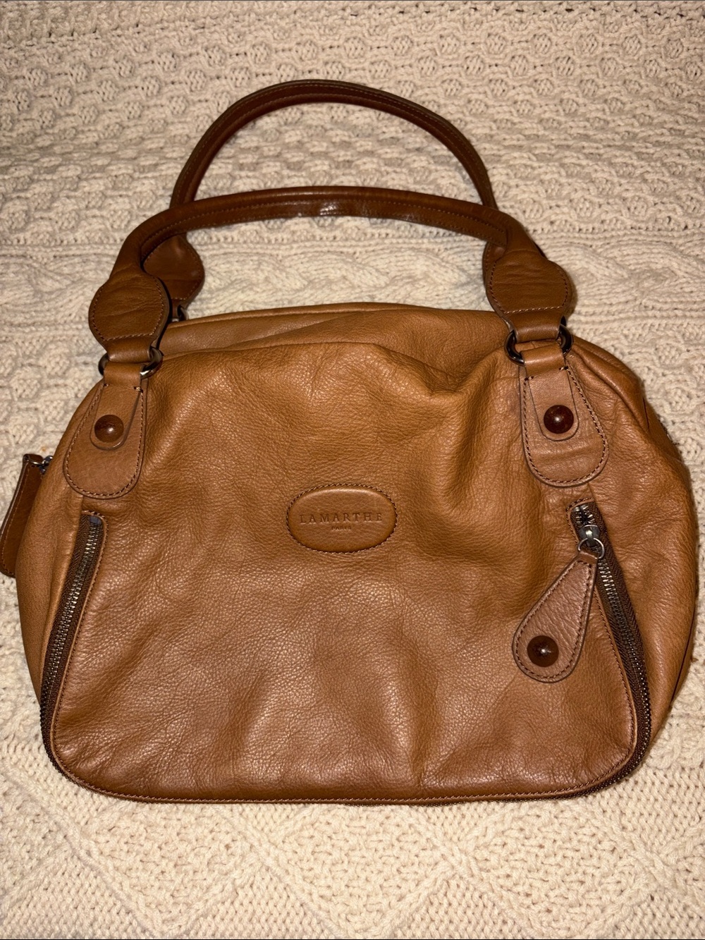 LAMARTHE | | Tan Leather Top-Handle Women’s Bag